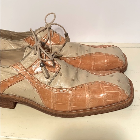 Max Leather USA Genuine Alligator & Ostrich Shoes 007 Crocodile & Ostrich Dress Shoe – Max Leather Inc main image 4